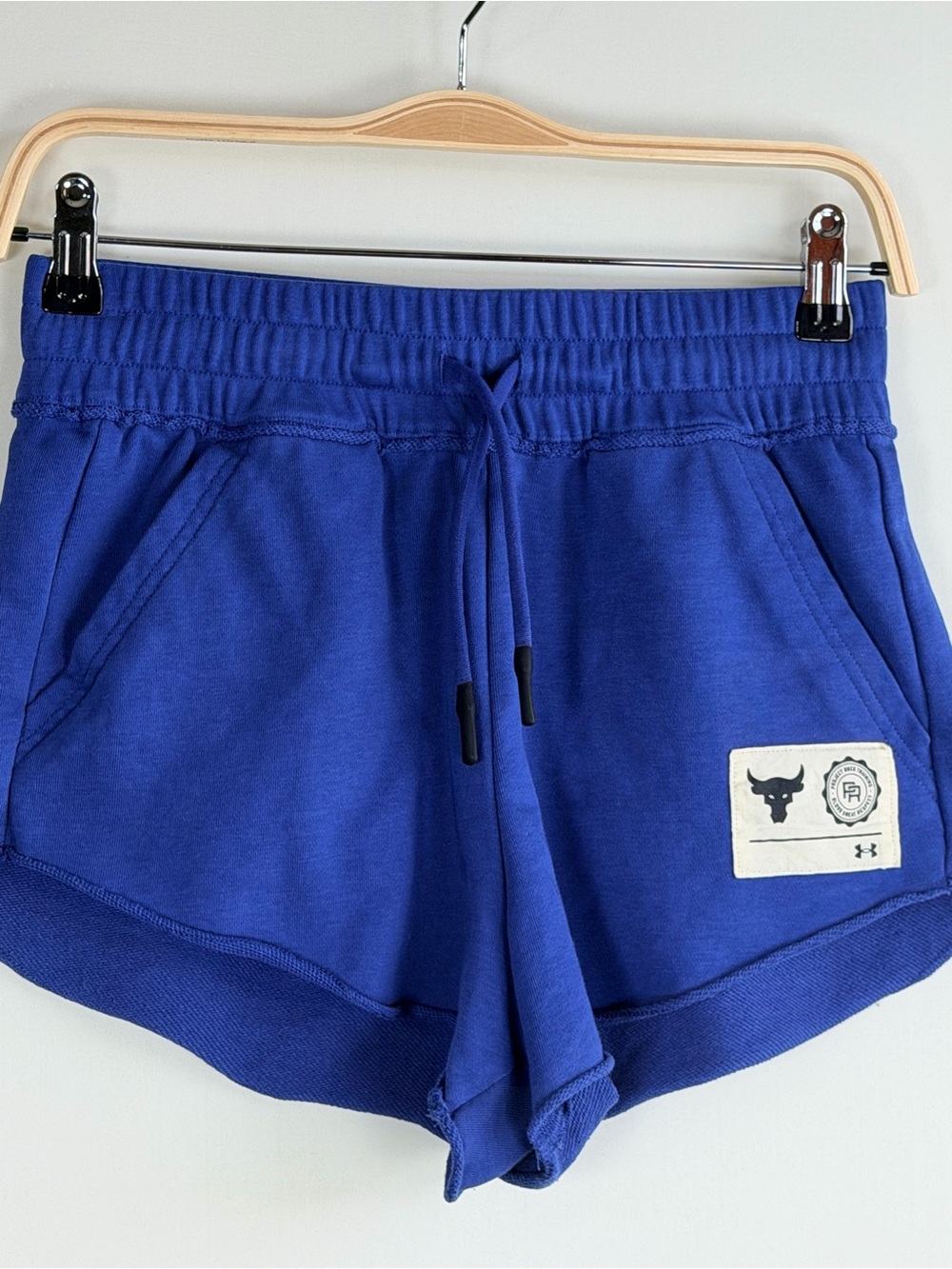 Under Armour Project Rock Blue Fleece Lounge Shorts XS